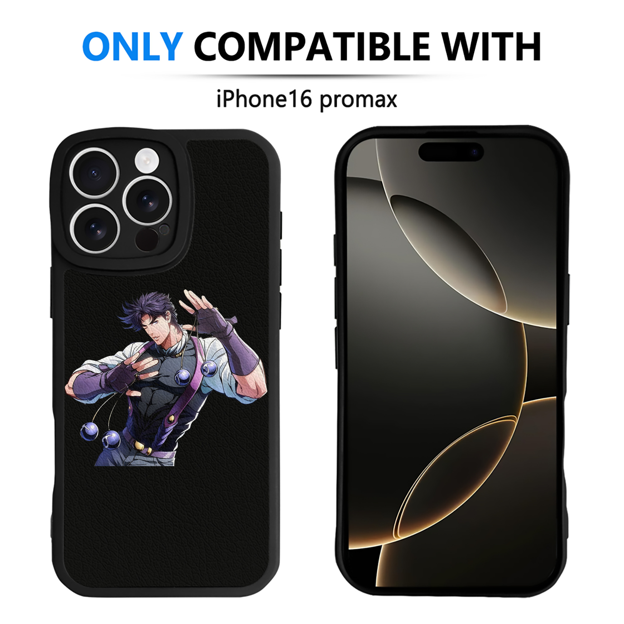 （画像用） ジョジョの奇妙な冒険 JoJo's Bizarre Adventure 【iPhone 16シリーズ対応】シリコンスマホケース（レザー調） 材質：シリコン